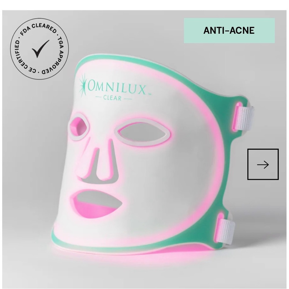 Omnilux Clear Anti-Acne LED Face Mask in White